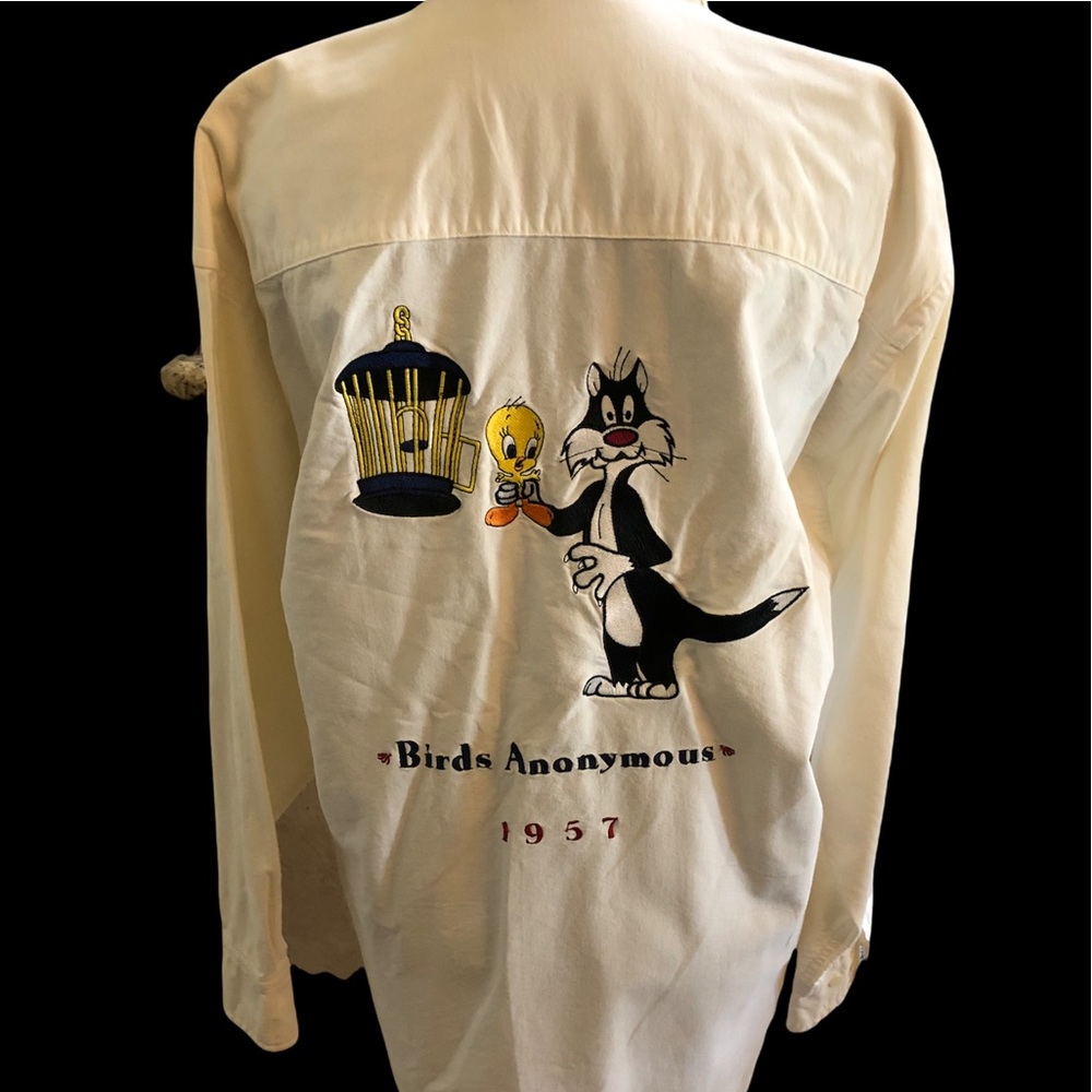 Warner Bros Acme Clothing Co 1993 Vtg Men’s Cotton Shirt Birds Anonymous 1957